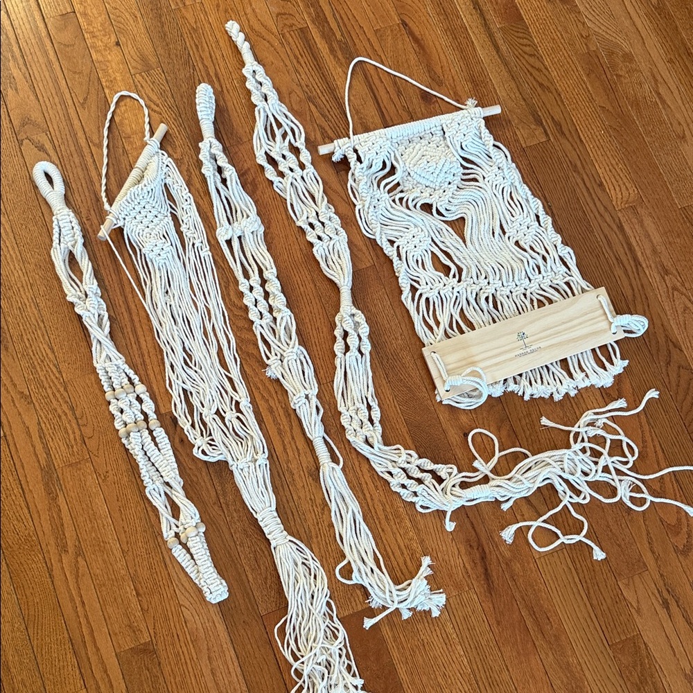 Boho Macramé Plant Hangers Set